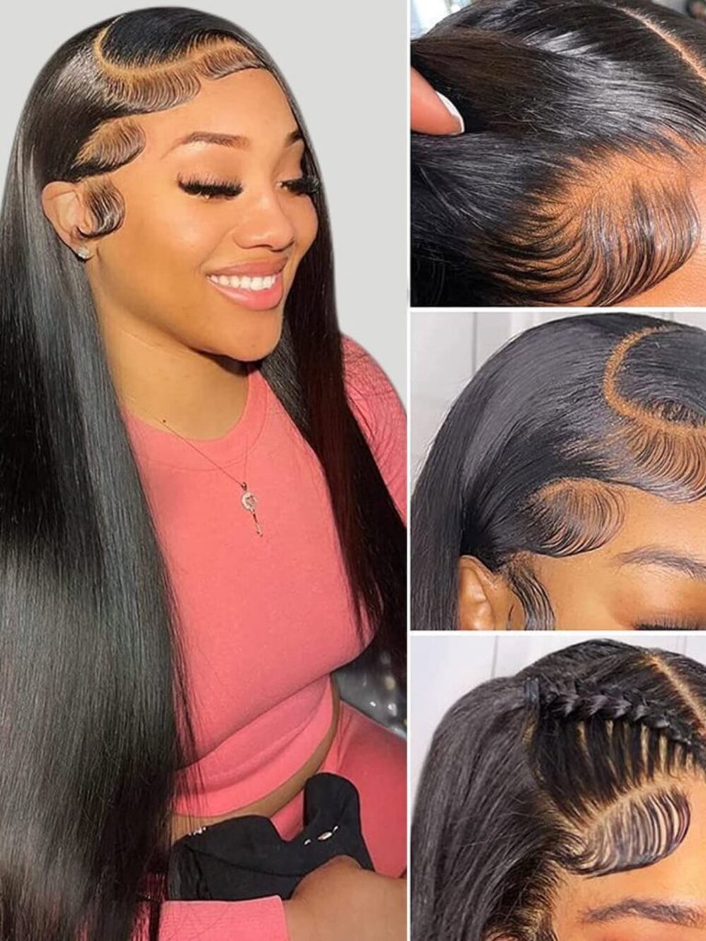 Lace Front Wigs Human Hair 13x4 Straight Hd Transparent Lace Front Wigs For Wome View 2